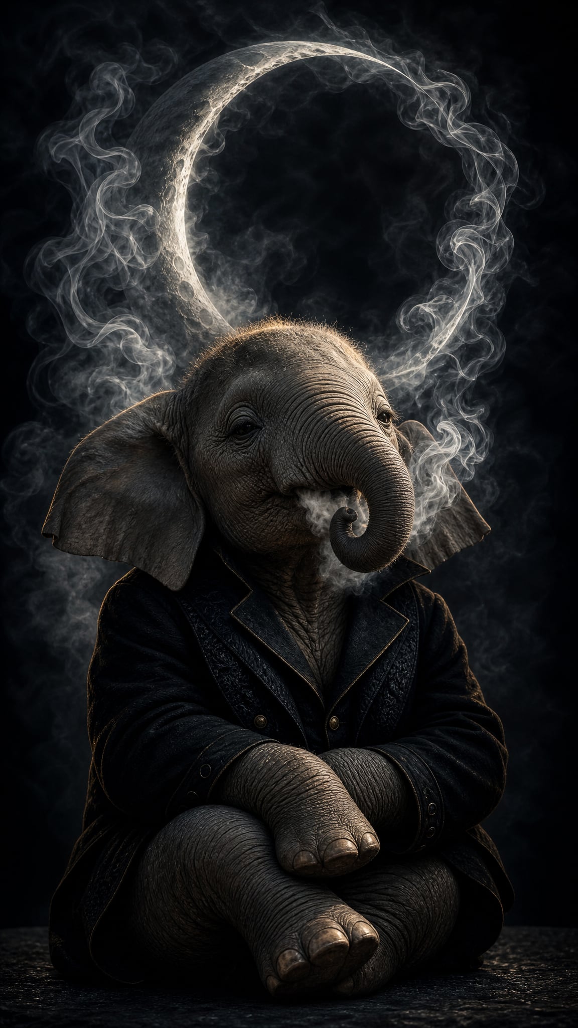 电影感 wallpaper featuring Baby Elephant Noir Smoke Live Cinematic