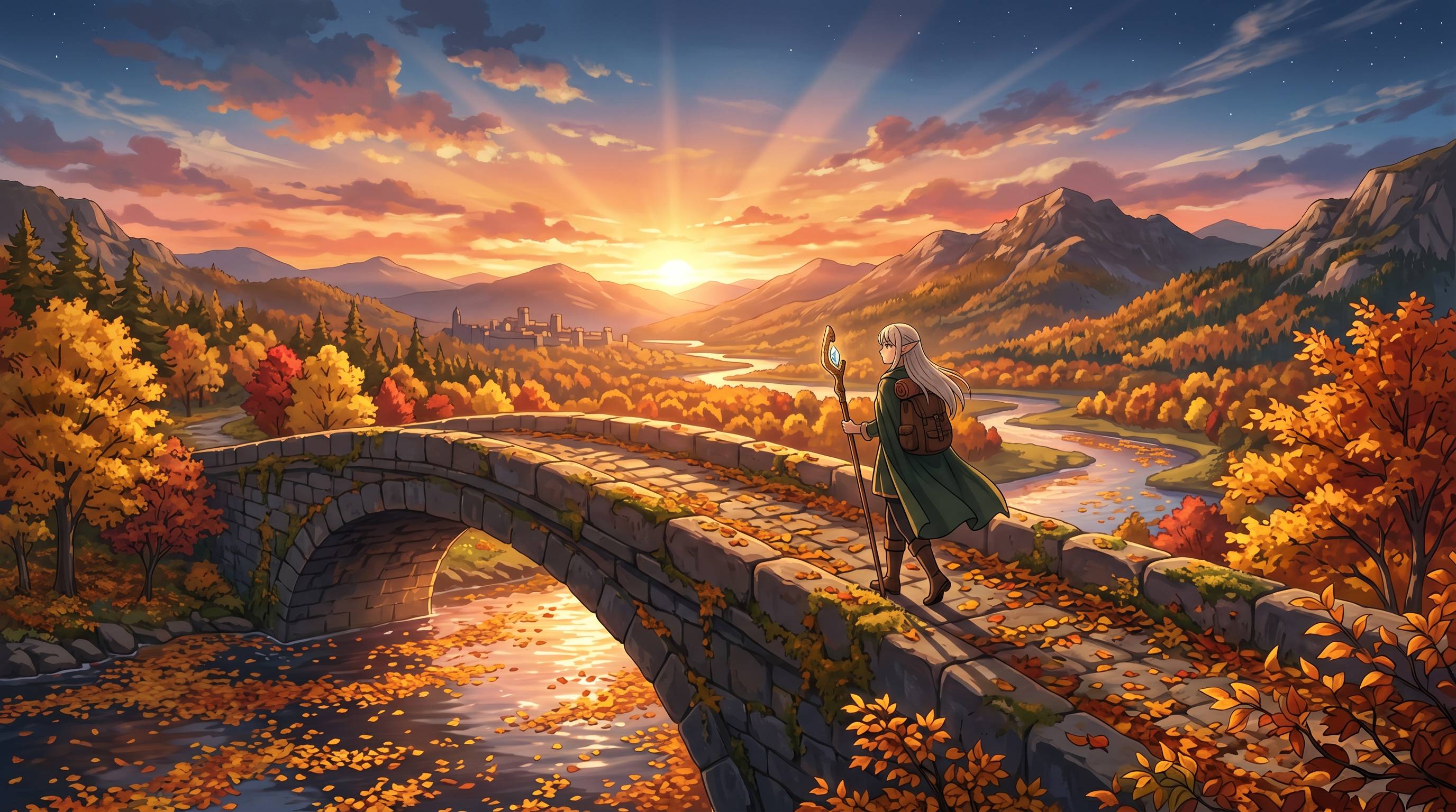 Anime Frieren Pc Wallpaper Design