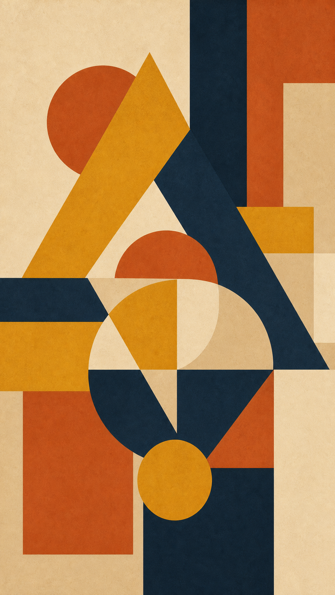 Geometric Harmony Bold Interlocking Triangles