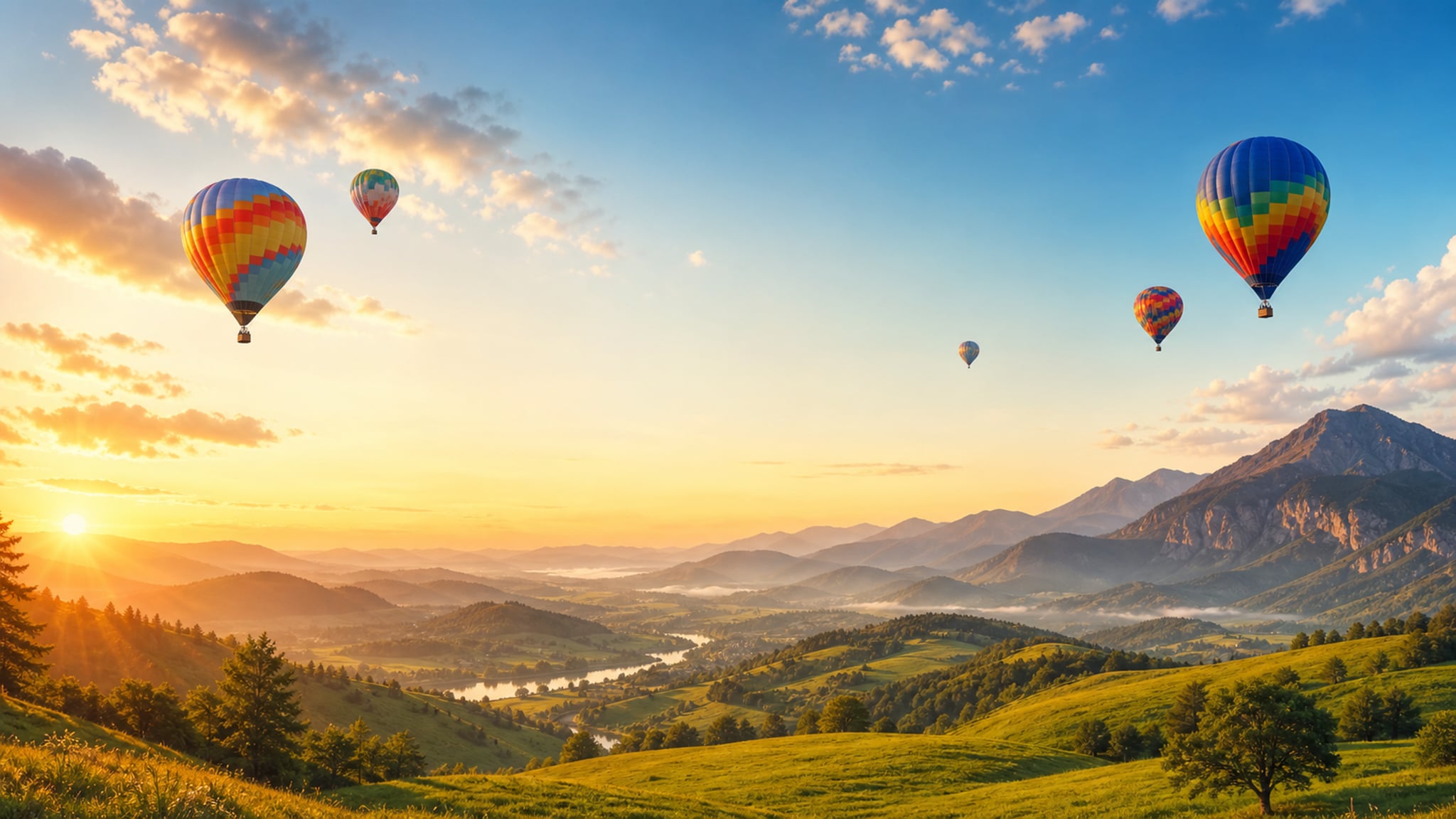 电影感 wallpaper featuring Cinematic Hot Air Balloons Nature Inspired Projectivy Tv