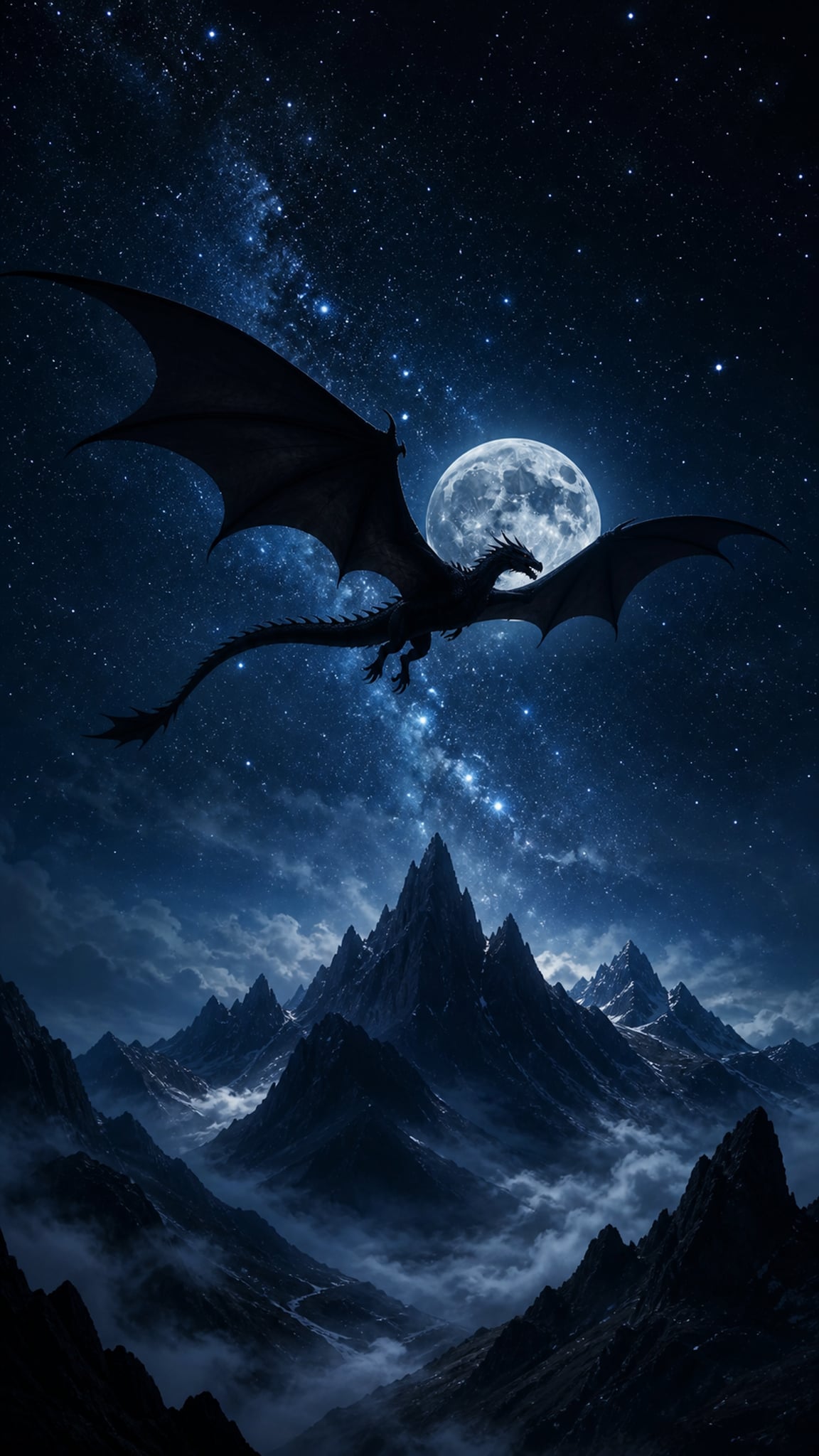 Fantasy Original Black Dragon Night