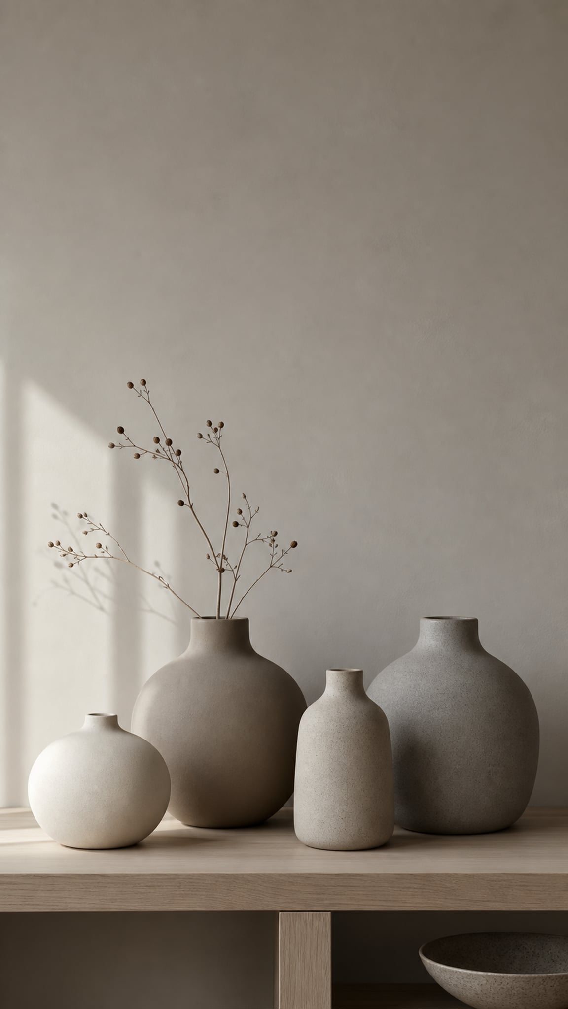 Scandinavian Still Life Matte Ceramic Vases