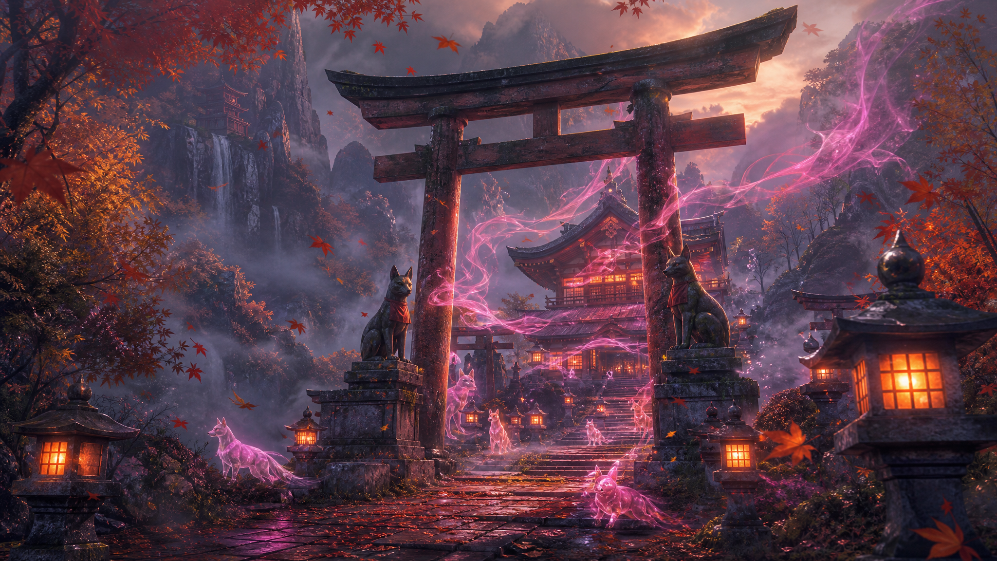 Anime Yae Miko Pc Wallpaper Design
