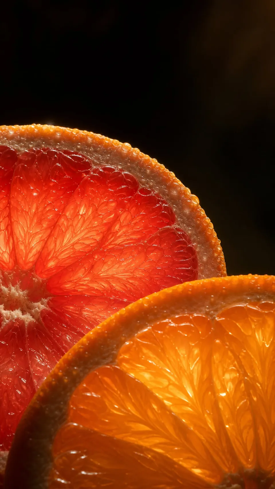 Backlit Grapefruit Macro Tropical Phone Tropical - for wall decoration | AI Wallpaper
