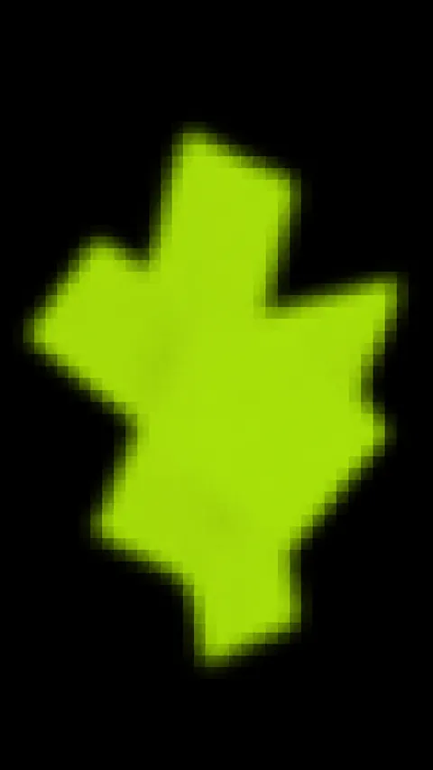 Brat Style Chunky Acid Green Geometric Blob Shape