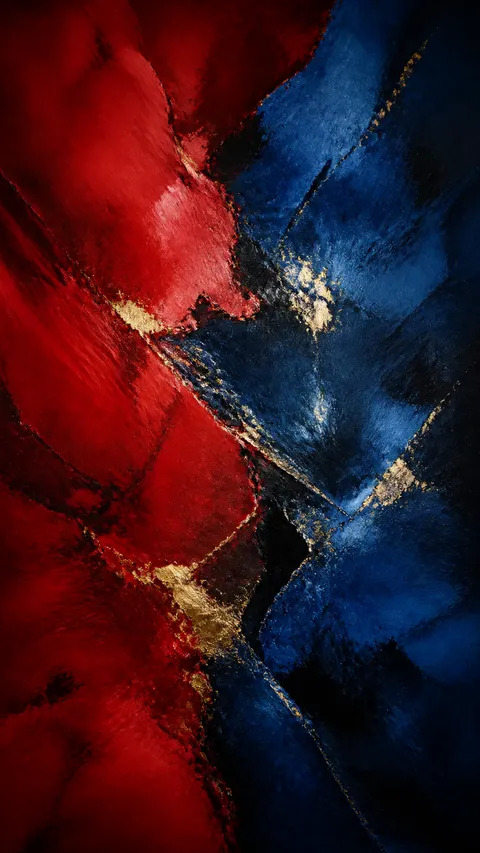 Abstract Color Deep Crimson and Ultramarine