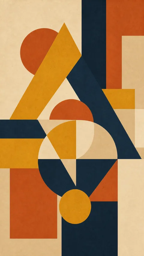 Geometric Harmony Bold Interlocking Triangles