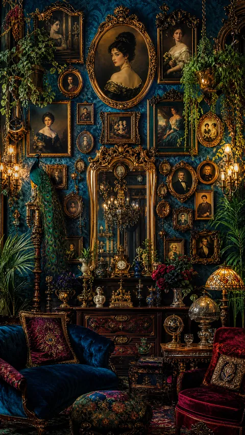 Maximalist Harmony Lavish Vintage Parlor Wall