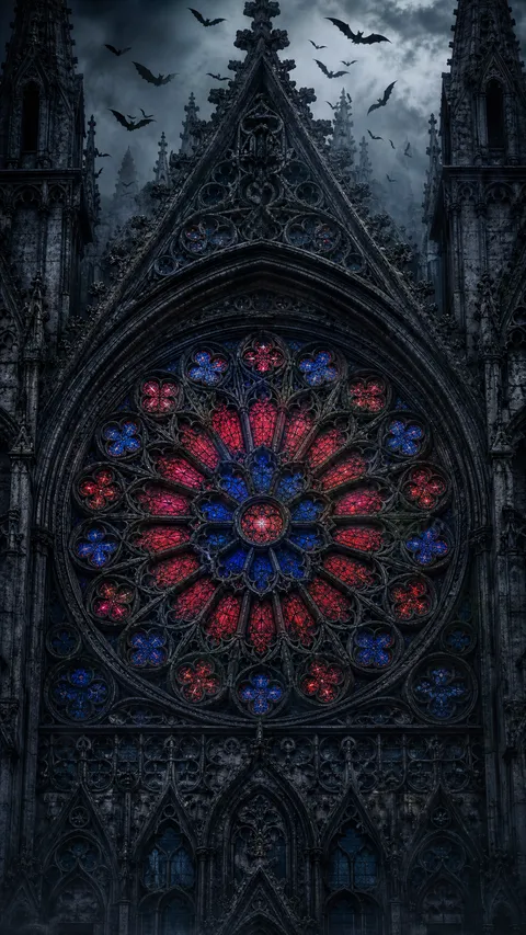 Gothic Imposing Cathedral Rose Window
