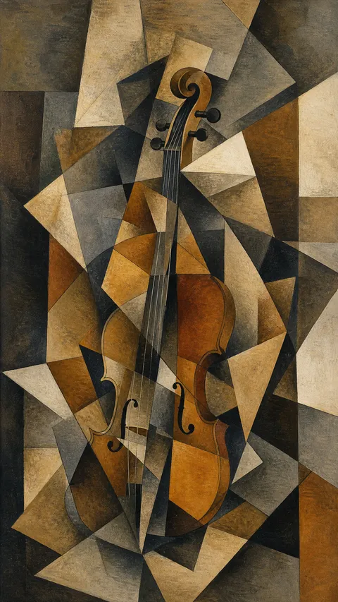 Cubism Picasso Cubist Still Life of a Violin
