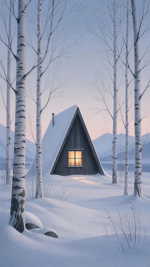 Scandinavian Simple a Frame Timber Cabin Single
